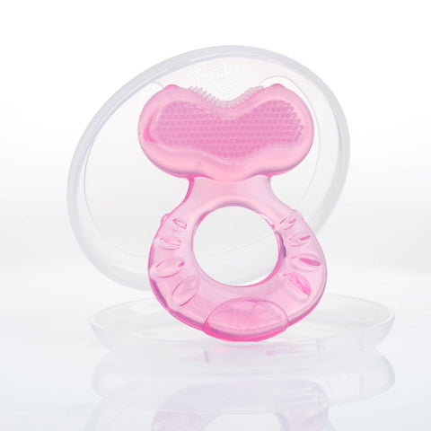 Nuby Silicone Teethe-eez Teether with Bristles, Includes Hygienic Case
