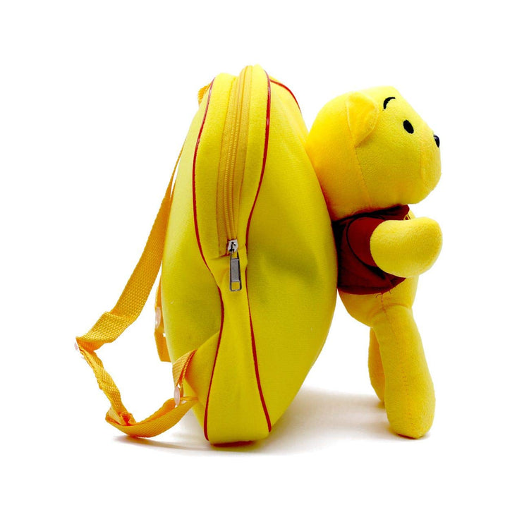 Pooh Cute Cartoon Design Toy Play School Bag for Kids in Yellow Color