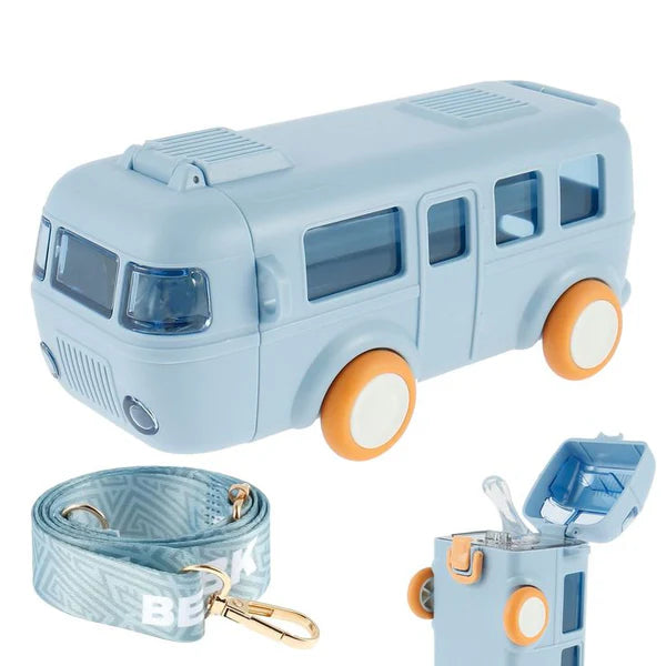 500ml Kids Water Bottles with Straw and Shoulder Strap