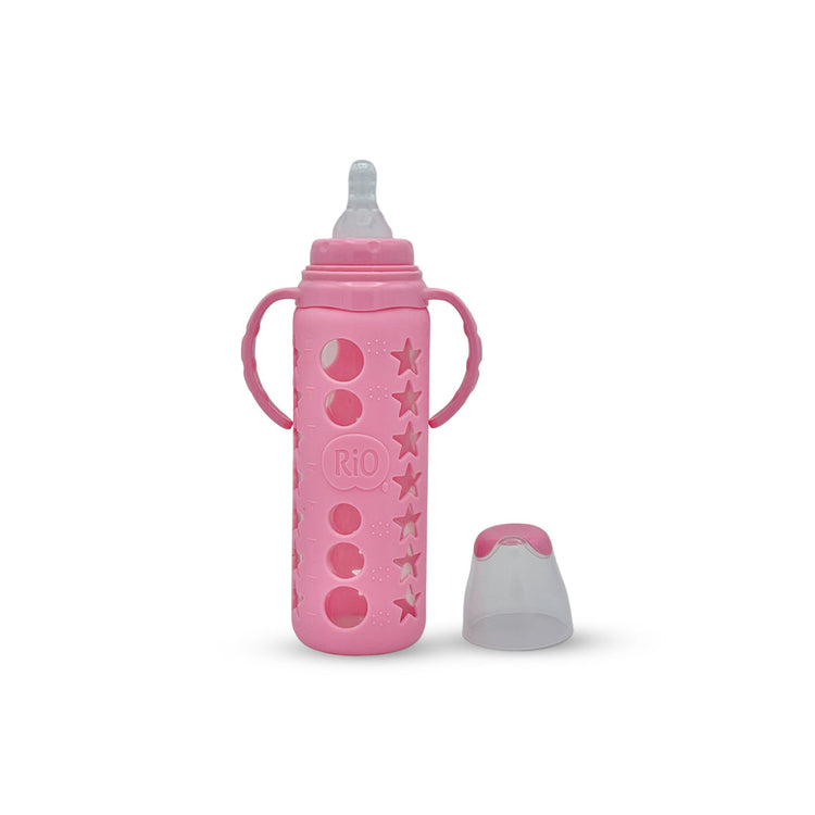 Baby Glass Feeder With Silicone Cover 240Ml/8Oz