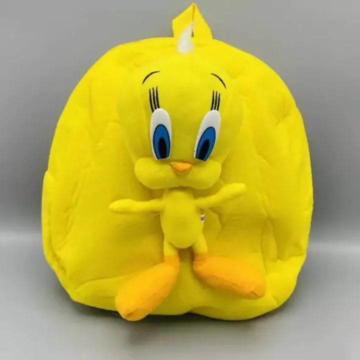 Yellow Color Tweety Birds Plush Backpacks