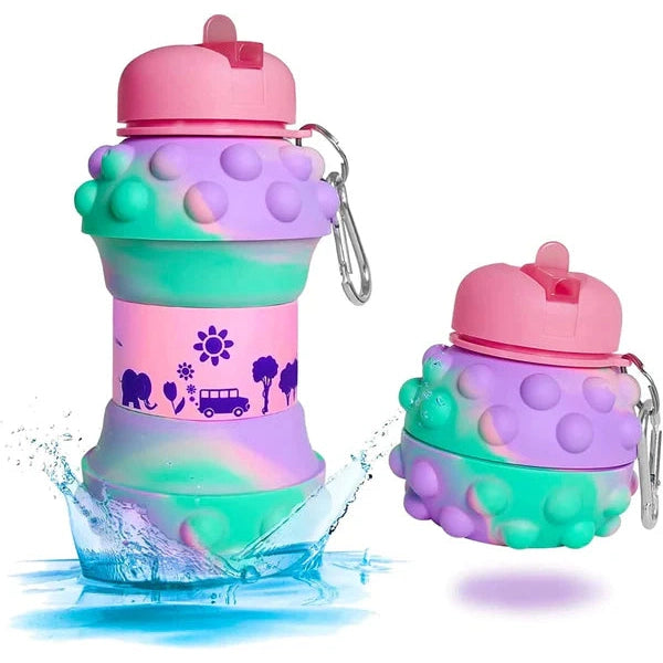 Cute And Collapsible Silicone Water Bottle For Kids – BPA Free!