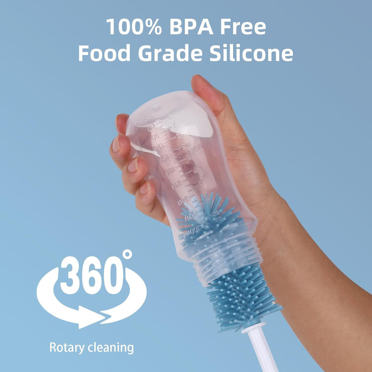 Baby Bottle Cleaner Kit with Silicone Brush