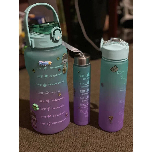 3 in 1 Motivational Water Bottle