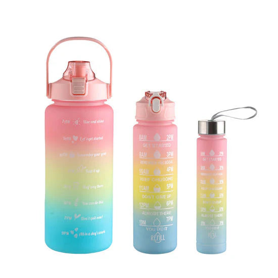 3 in 1 Motivational Water Bottle