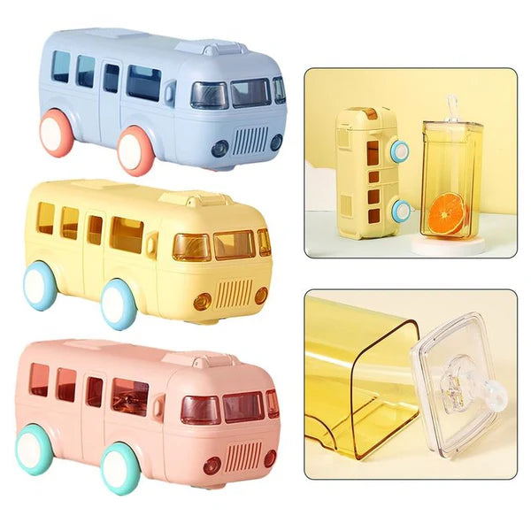 500ml Kids Water Bottles with Straw and Shoulder Strap