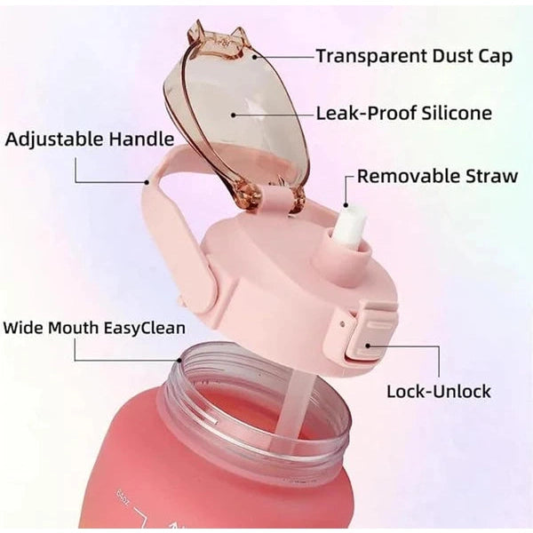 3 in 1 Motivational Water Bottle