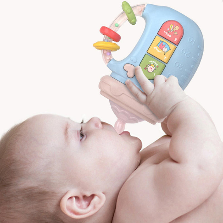 Plush Baby Rattle Toys Teether Sensory Hand Grip Toys Toddlers Babies Infant