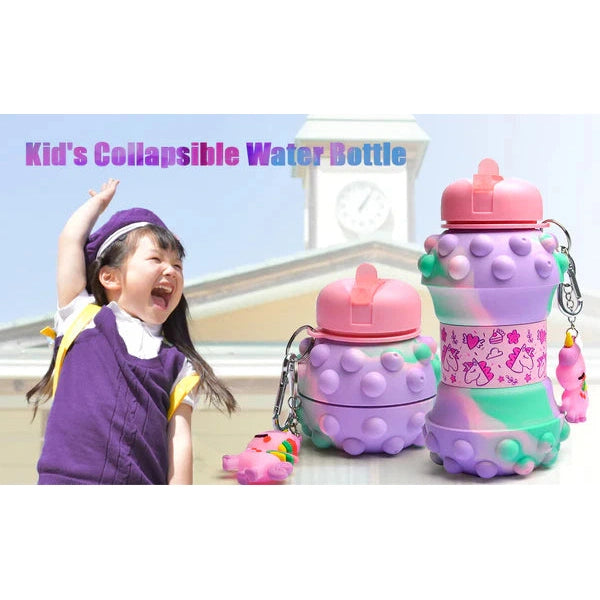 Cute And Collapsible Silicone Water Bottle For Kids – BPA Free!