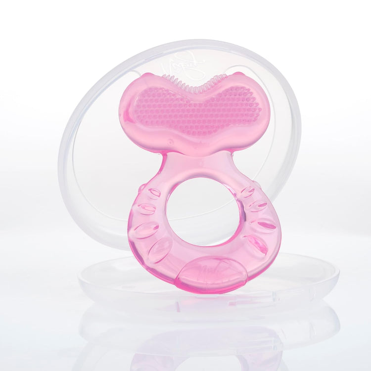 Nuby Silicone Teethe-eez Teether with Bristles, Includes Hygienic Case