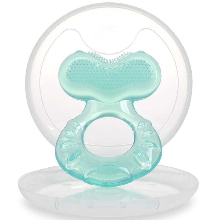 Nuby Silicone Teethe-eez Teether with Bristles, Includes Hygienic Case