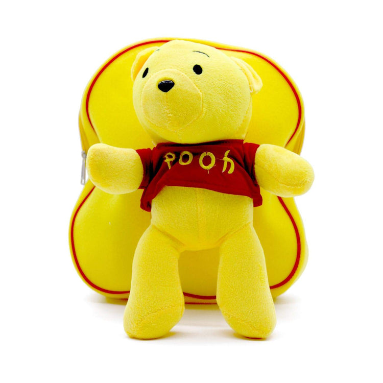 Pooh Cute Cartoon Design Toy Play School Bag for Kids in Yellow Color