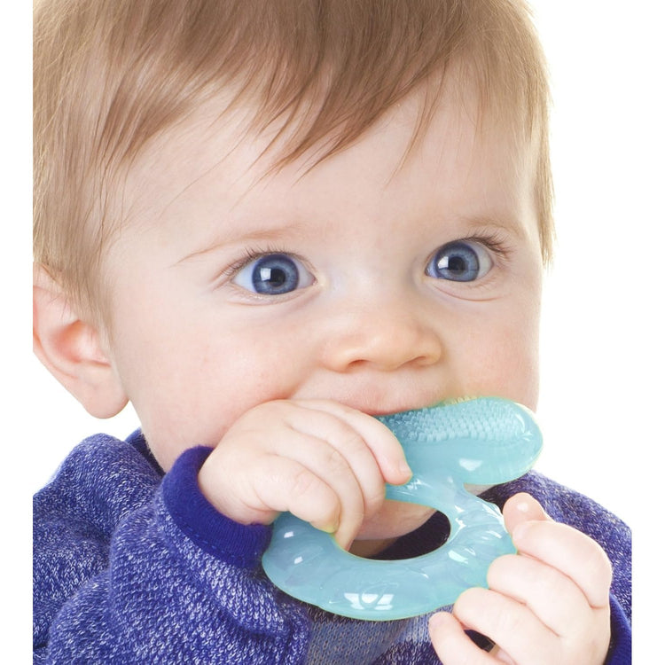 Nuby Silicone Teethe-eez Teether with Bristles, Includes Hygienic Case