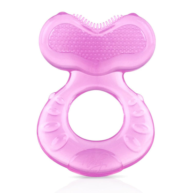 Nuby Silicone Teethe-eez Teether with Bristles, Includes Hygienic Case