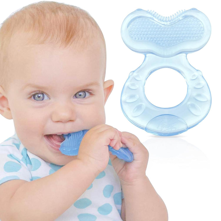 Nuby Silicone Teethe-eez Teether with Bristles, Includes Hygienic Case