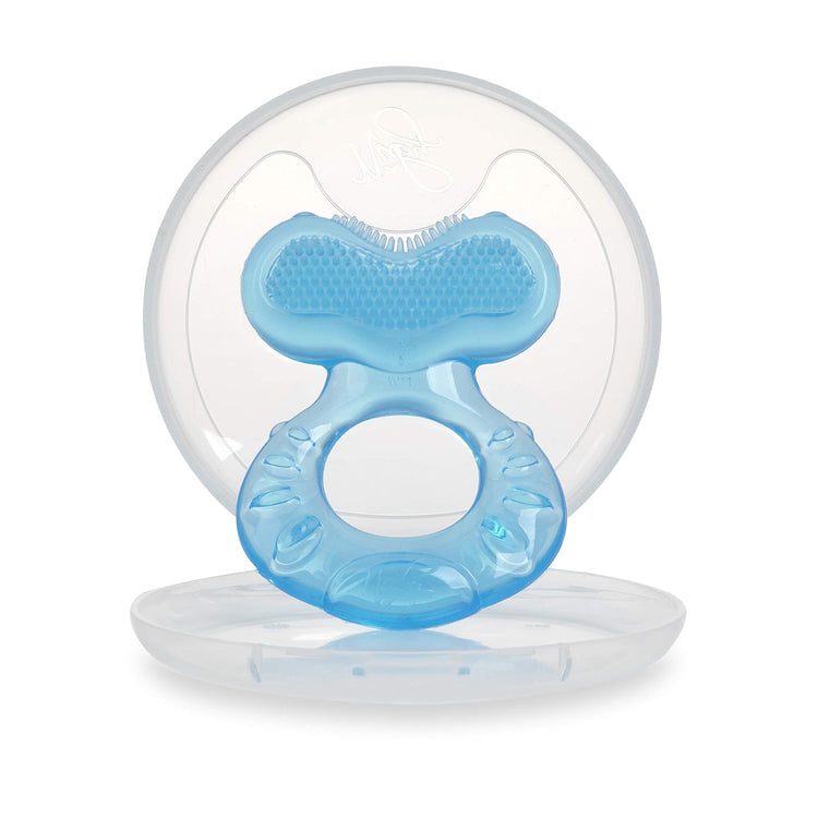 Nuby Silicone Teethe-eez Teether with Bristles, Includes Hygienic Case