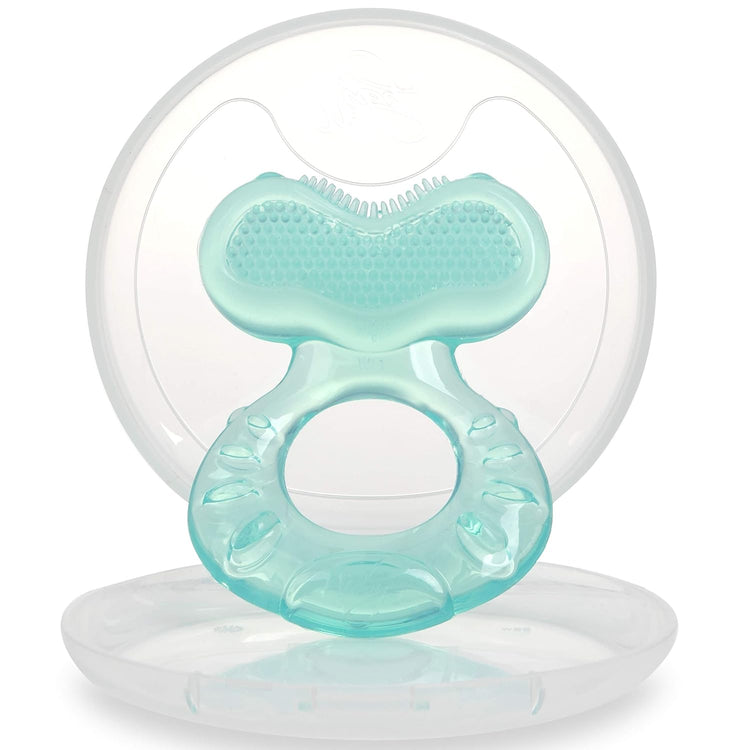 Nuby Silicone Teethe-eez Teether with Bristles, Includes Hygienic Case