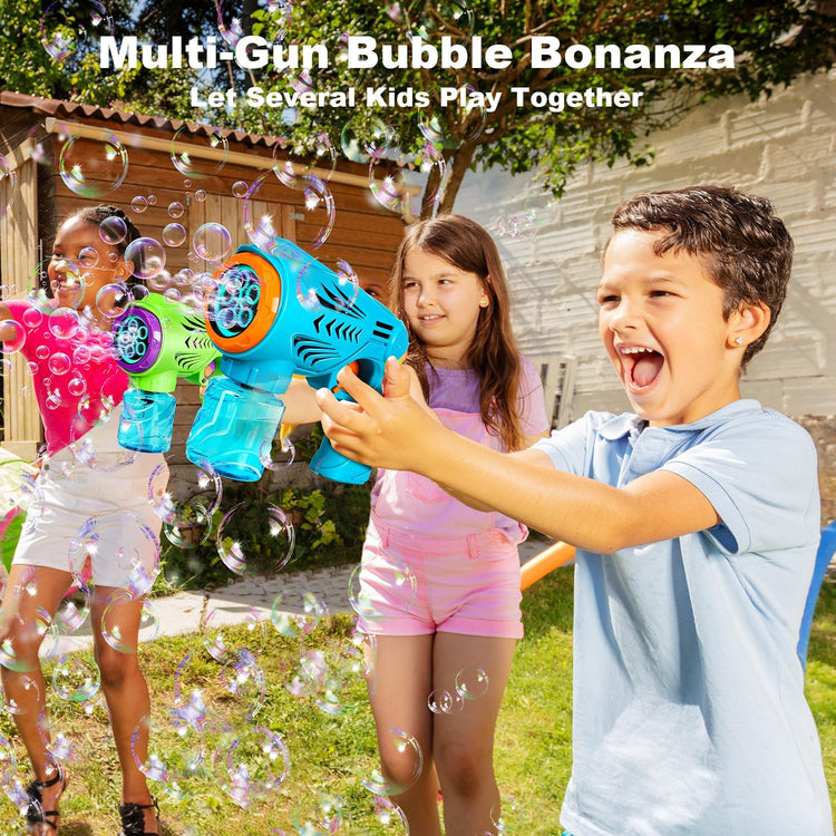 TOY Life 2 Pack Bubble Guns for Kids Bubble Machine