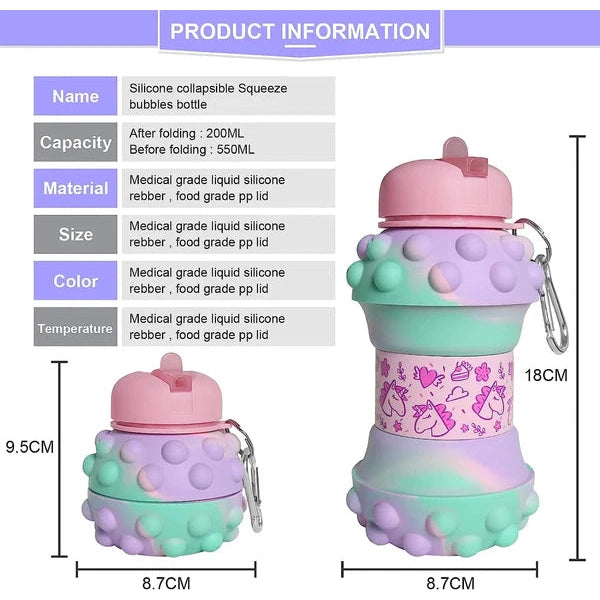 Cute And Collapsible Silicone Water Bottle For Kids – BPA Free!