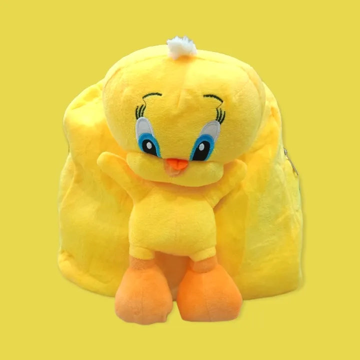 Yellow Color Tweety Birds Plush Backpacks