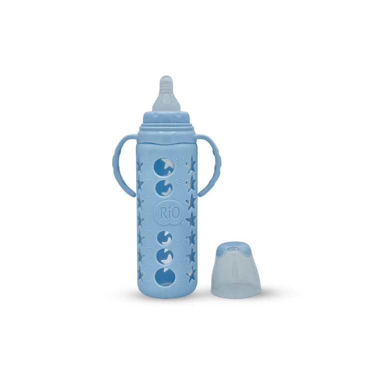Baby Glass Feeder With Silicone Cover 240Ml/8Oz