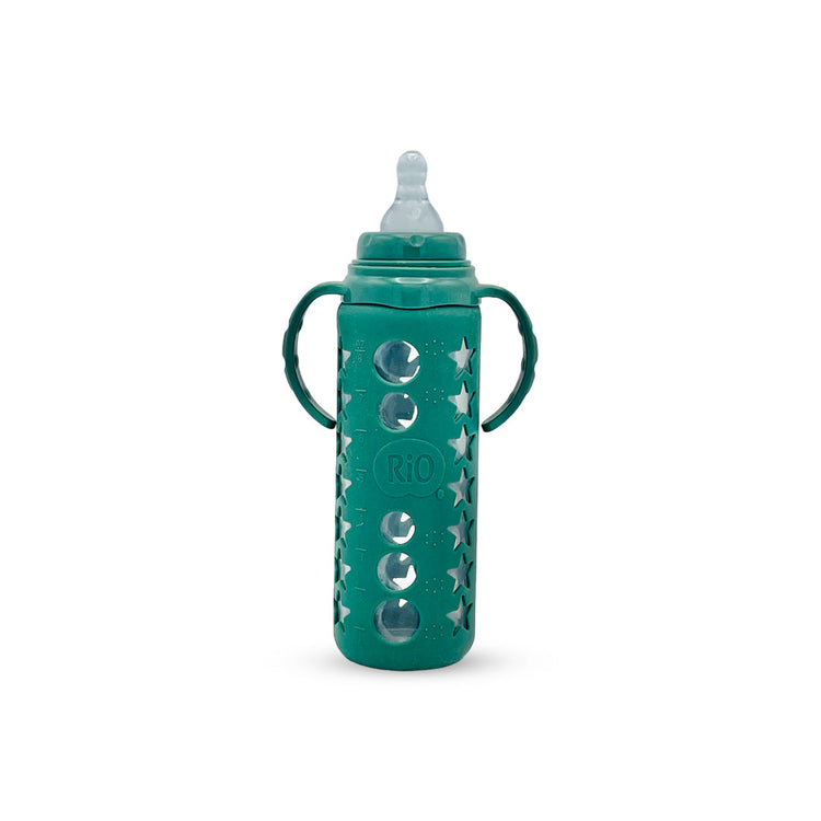 Baby Glass Feeder With Silicone Cover 240Ml/8Oz