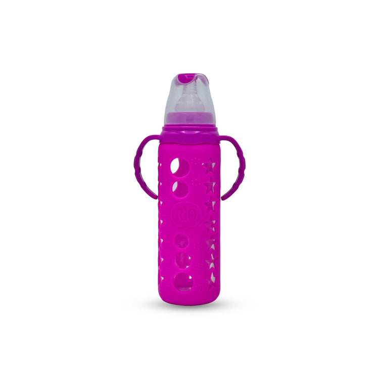 Baby Glass Feeder With Silicone Cover 240Ml/8Oz