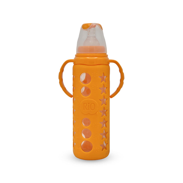 Baby Glass Feeder With Silicone Cover 240Ml/8Oz