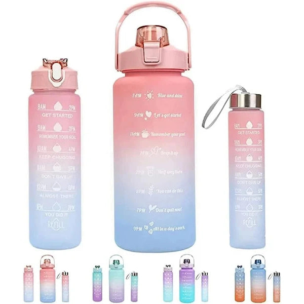 3 in 1 Motivational Water Bottle